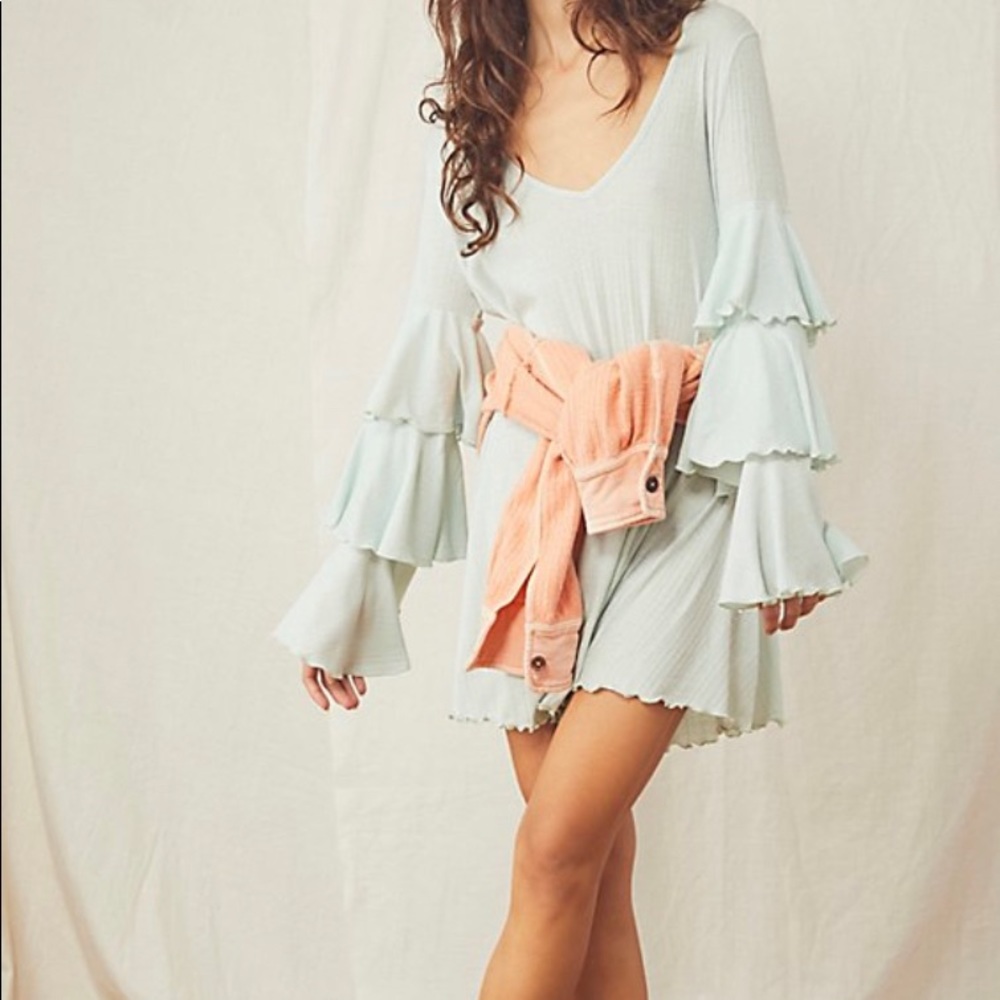 Free People Seashore Tunic.  Size Large. Color-Mint